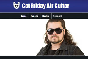 Cat Friday Air Guitar website screenshot